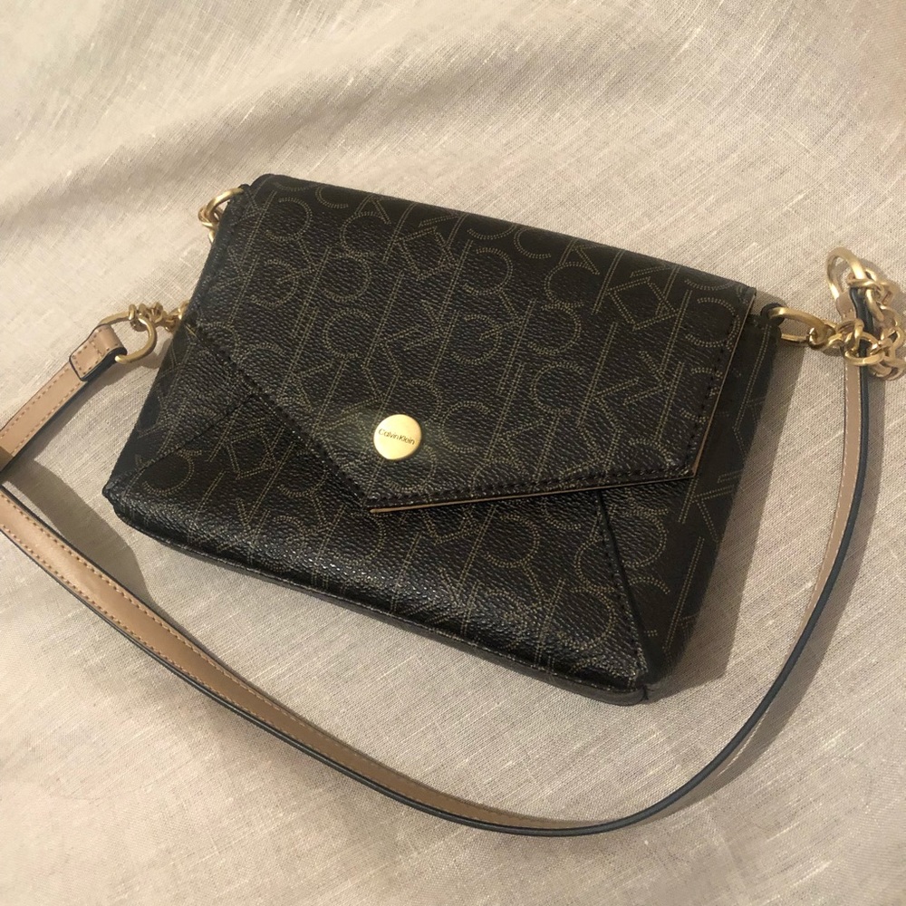 Calvin Klein Pindot logo crossbody bag.